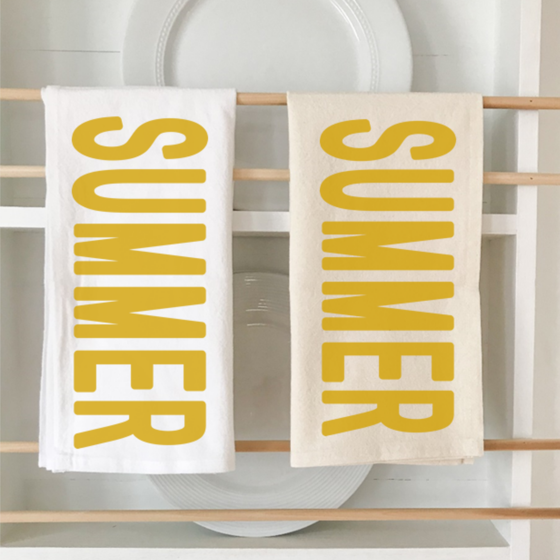 SUMMER Tea Towel in Yellow