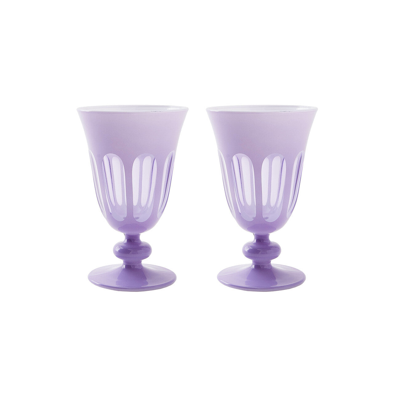 Rialto Glass Tulip Lupine Set of 2