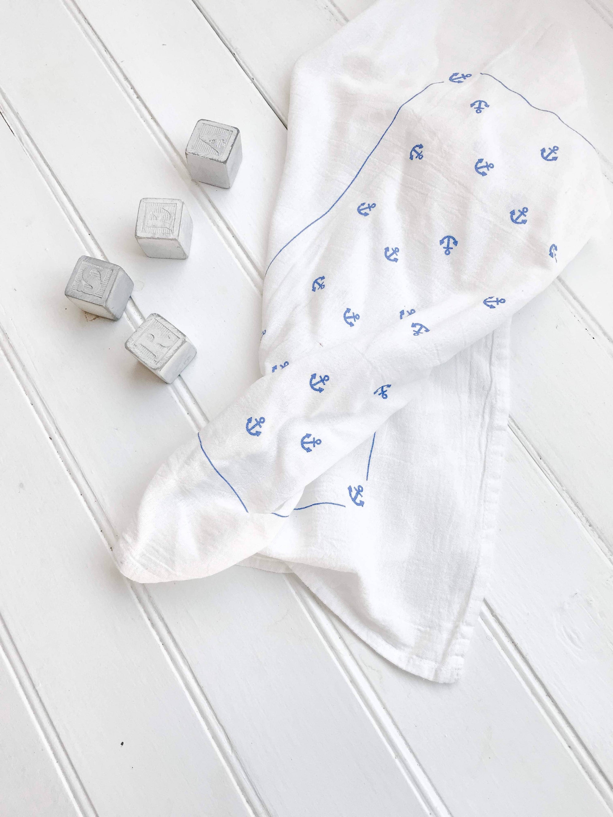 Anchor Baby Burp Cloth