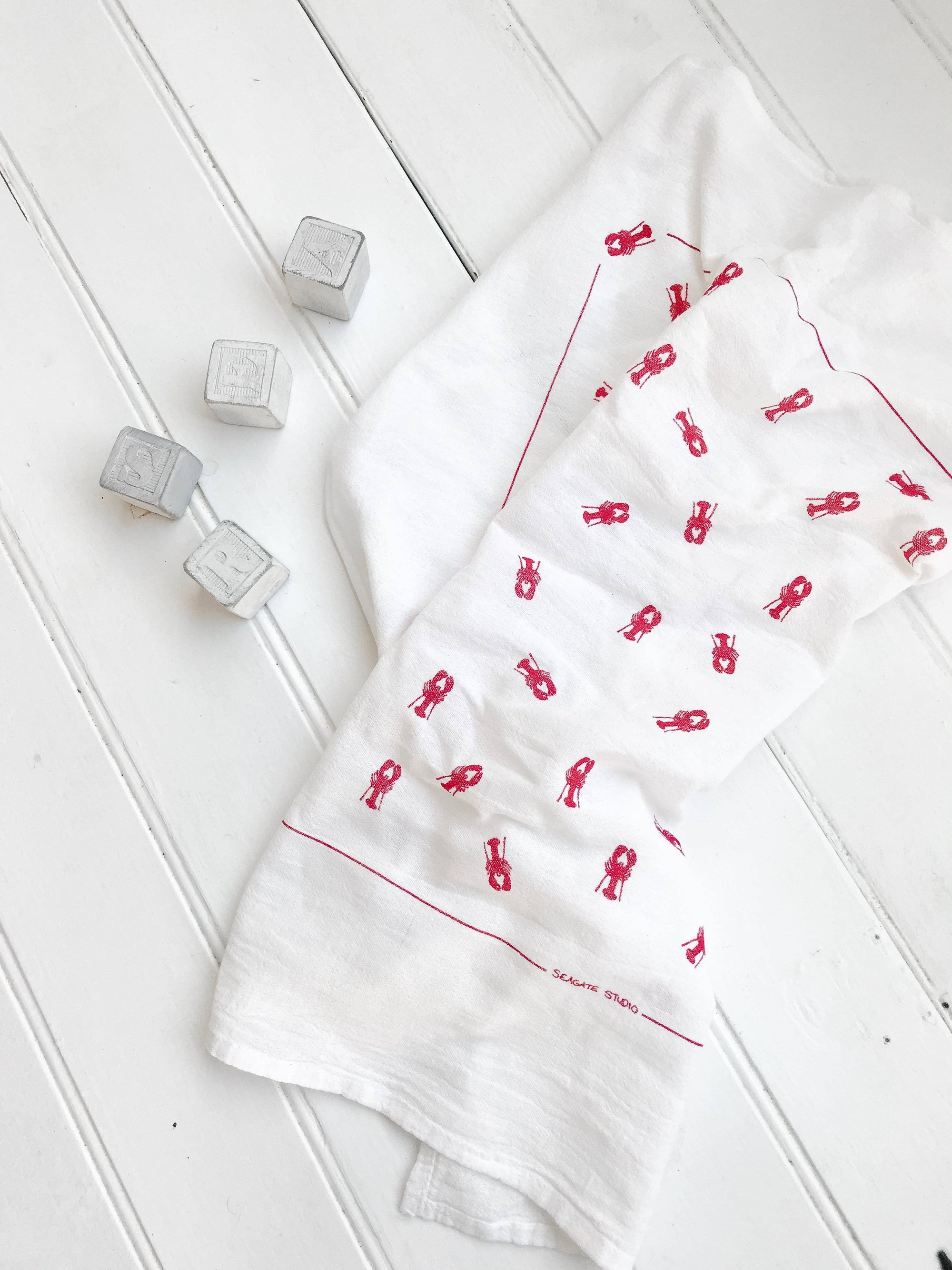 Lobster Baby Burp Cloth