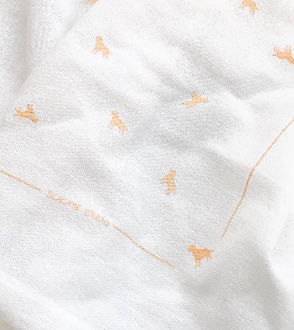 Yellow Lab Baby Burp Cloth