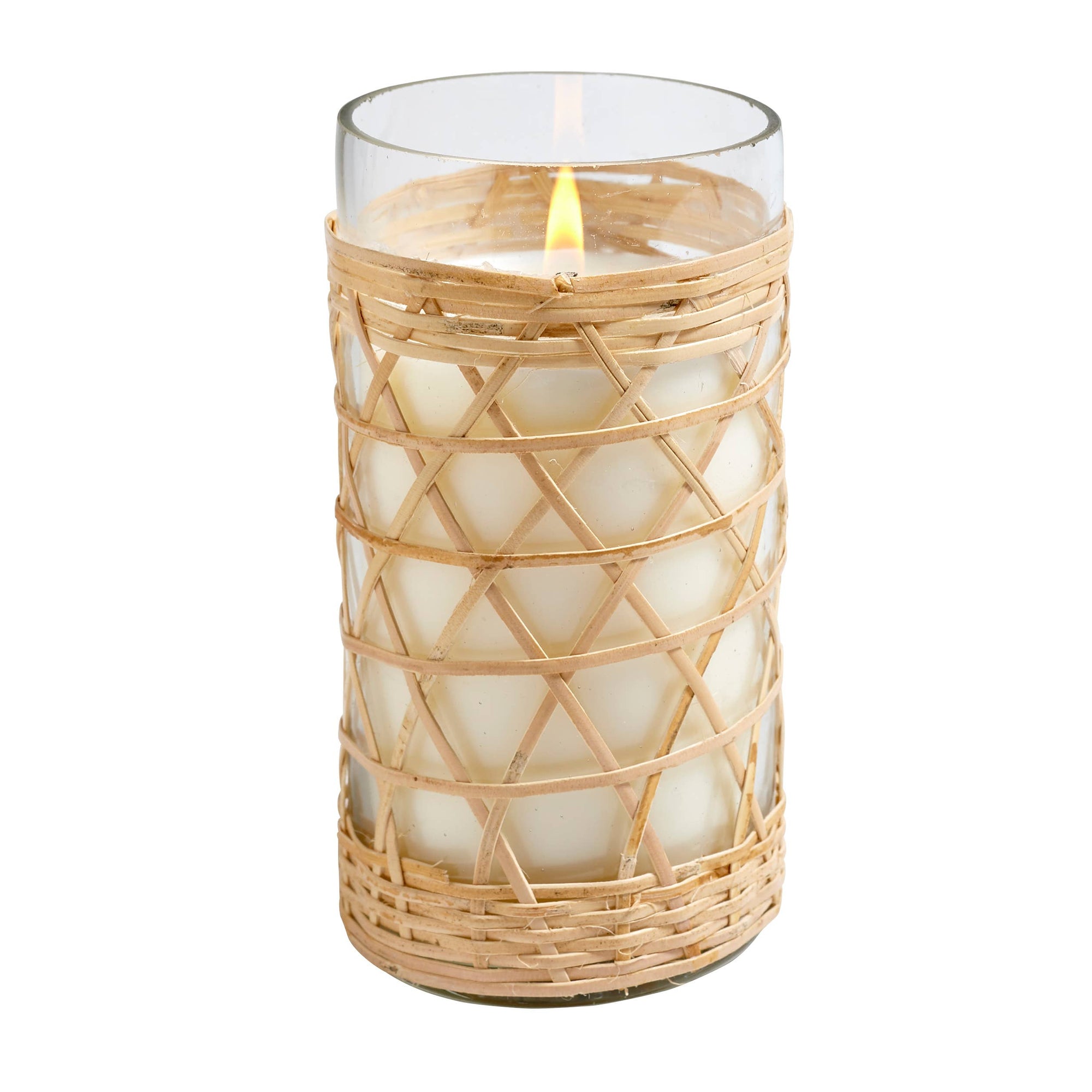 Salt and Sea Bamboo Candle Glass