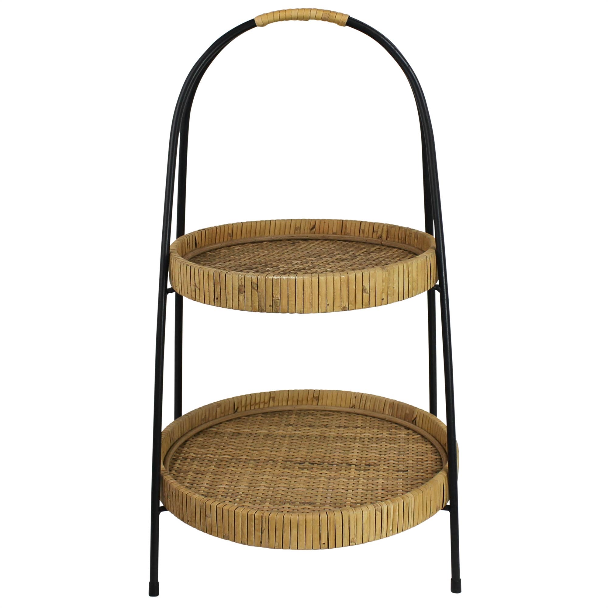 Cayman Rattan 2-Tier Stand