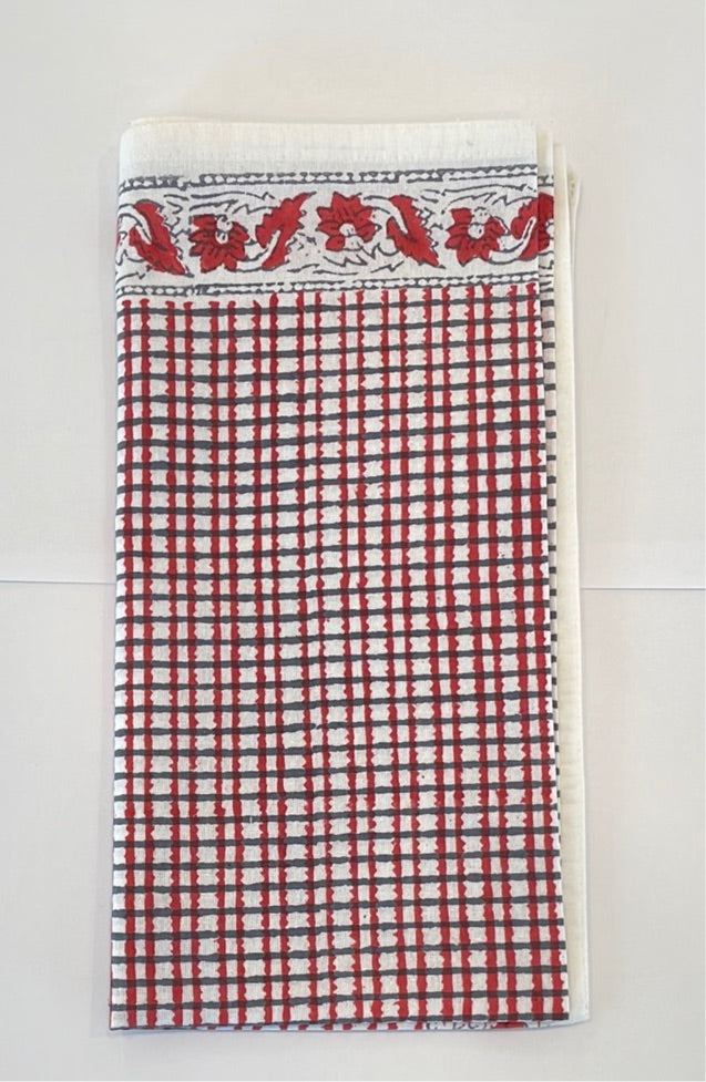 Red Gingham Napkin (Set of 4)