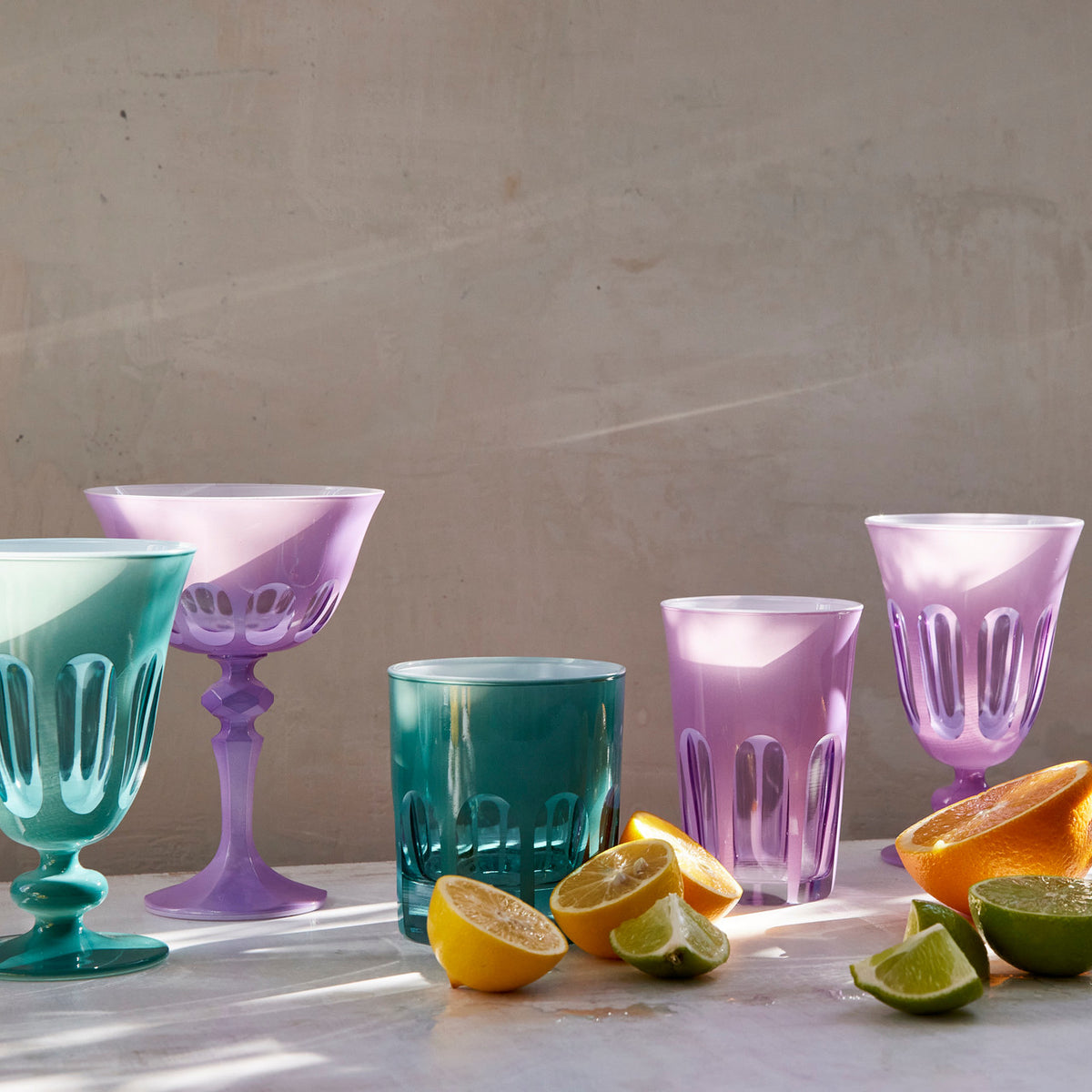 Rialto Glass Tulip Teala Set of 2