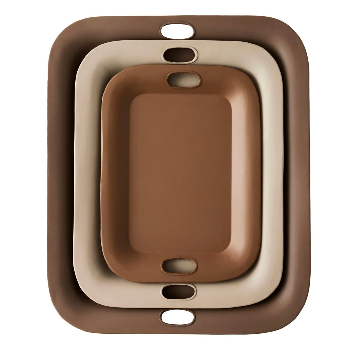Mushroom Toleware Nesting Trays, Set of 3