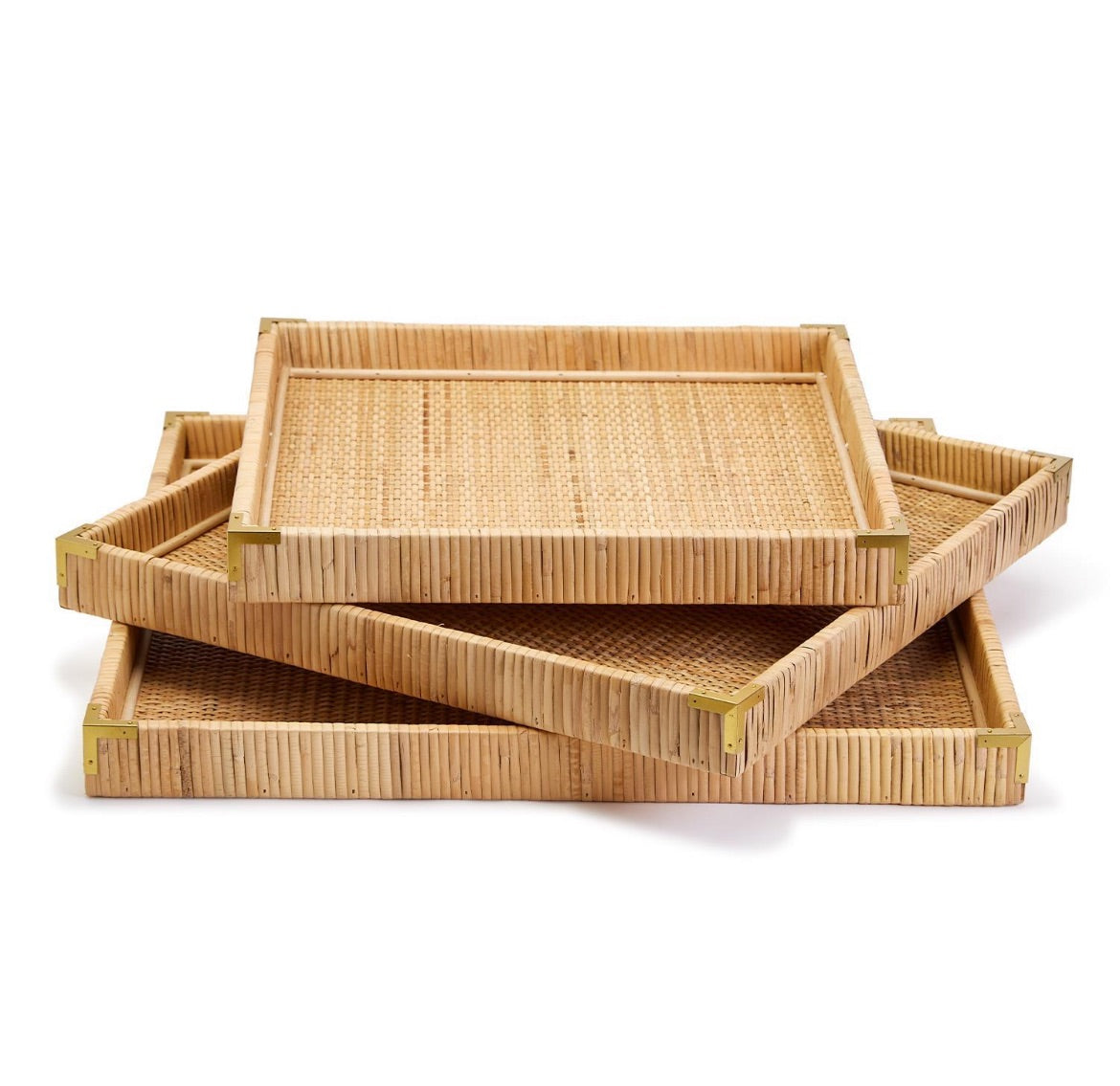 Rattan Square Trays (3 Sizes)