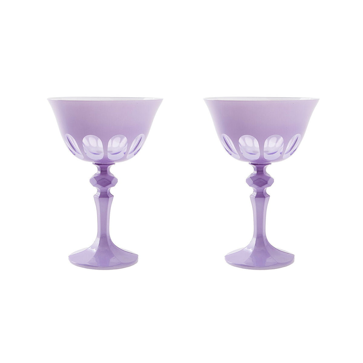 Rialto Glass Coupe Lupine Set of 2