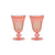 Rialto Glass Tulip Salmon Set of 2