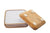 SET OF 4 MANGO WOOD W/ ENAMEL COASTERS - WHITE