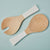 Mango Wood & white Enamel Short Serving Set