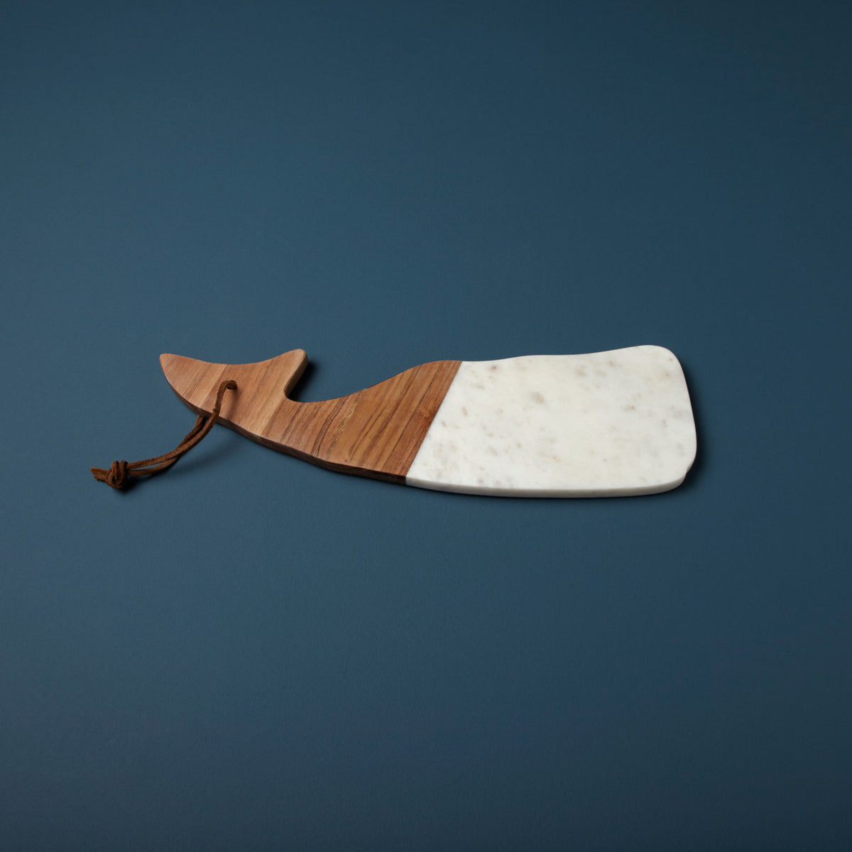 White Marble &amp; Wood Whale Board