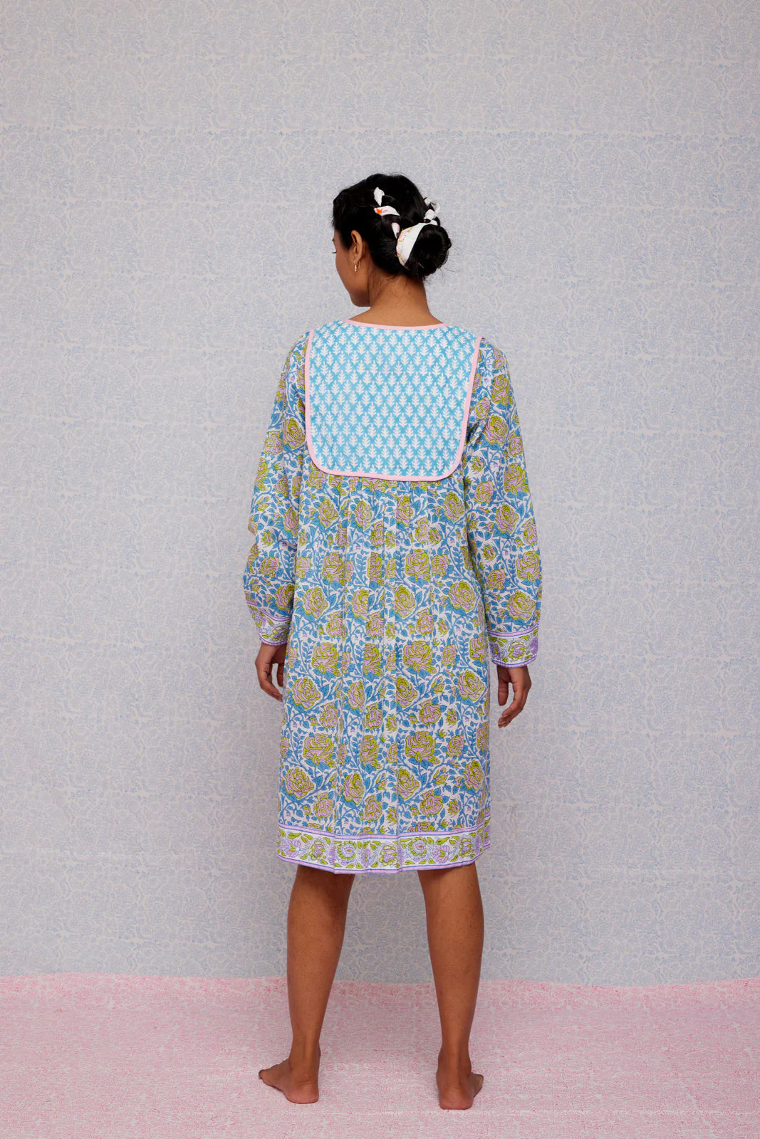 SZ Blockprints Kitty Padra Print Dress-