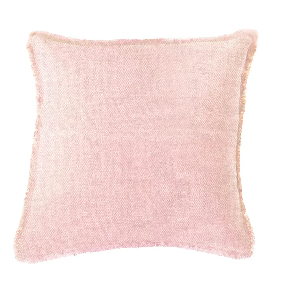 Light Pink Solid Soft Linen Pillow