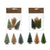 2" Round x 4"H Sisal Bottle Brush Trees in Bag, Multi Color, Set of 3, 2 Finishes