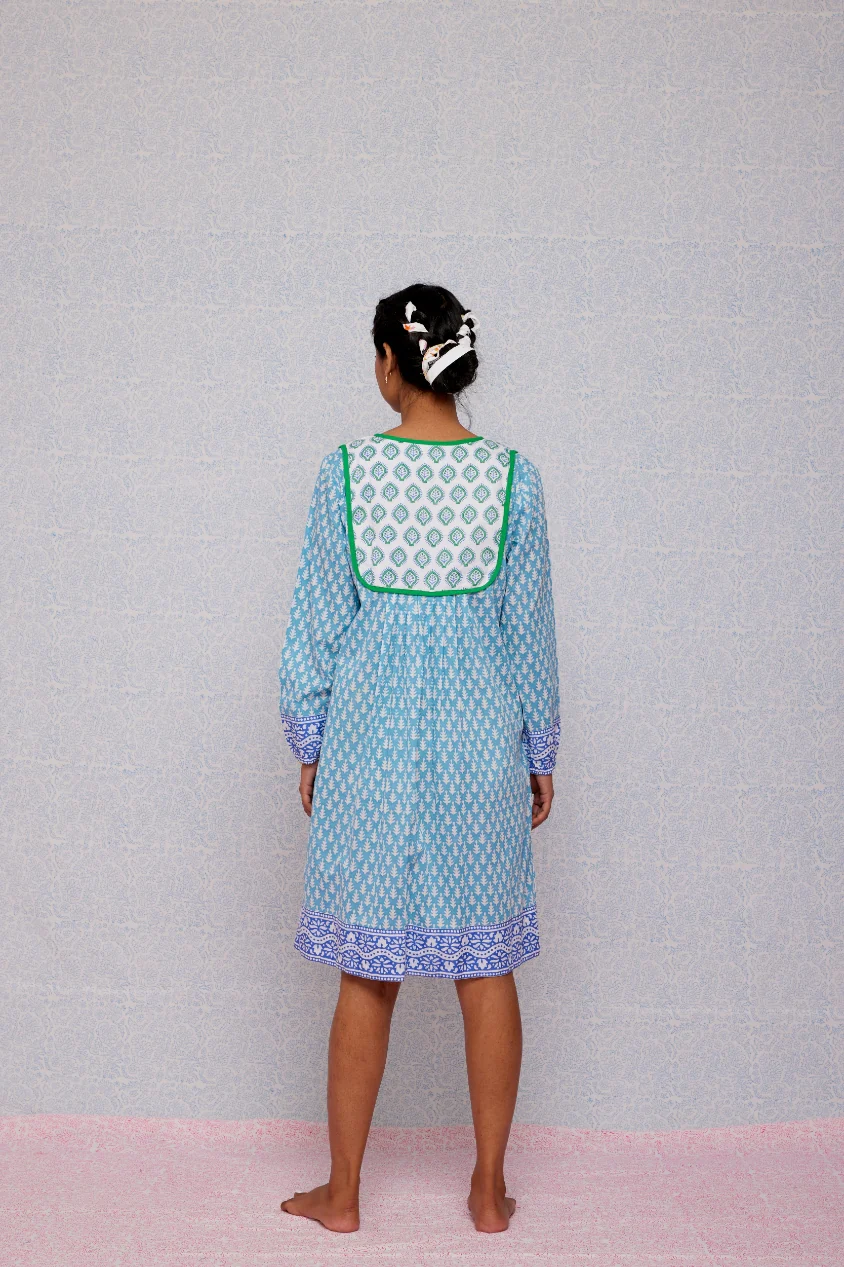 SZ Jaipur Dress in Cornflower Blue