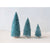 3-3/4" Round x 9"H Sisal Bottle Brush Tree with Wood Base, Blue