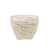 Bamboo Beaded Trinket Basket: Natural/White Stripe