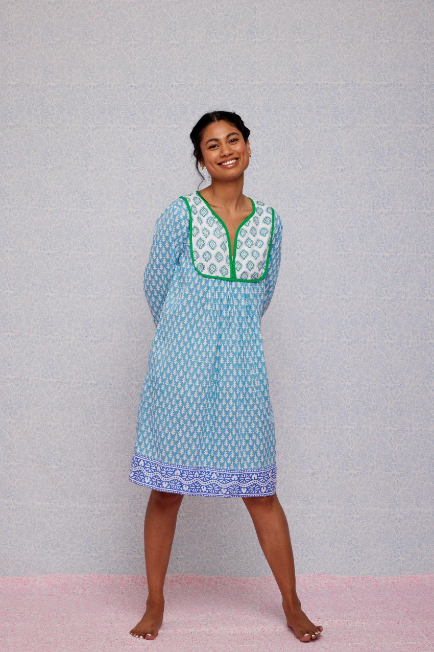 SZ Jaipur Dress in Cornflower Blue