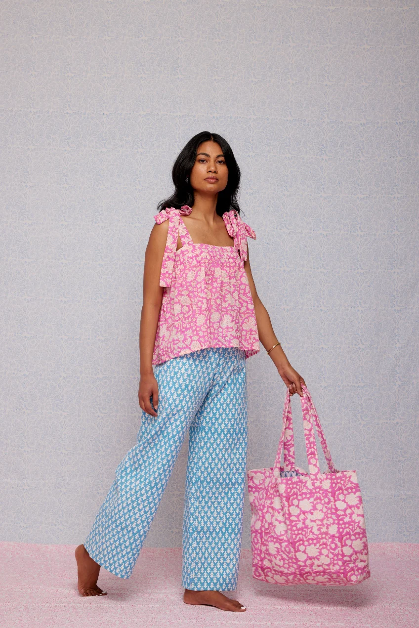 SZ Small Tote in Eva Pink