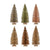 3-3/4" Round x 9"H Sisal Bottle Brush Tree with Wood Base, 6 Colors