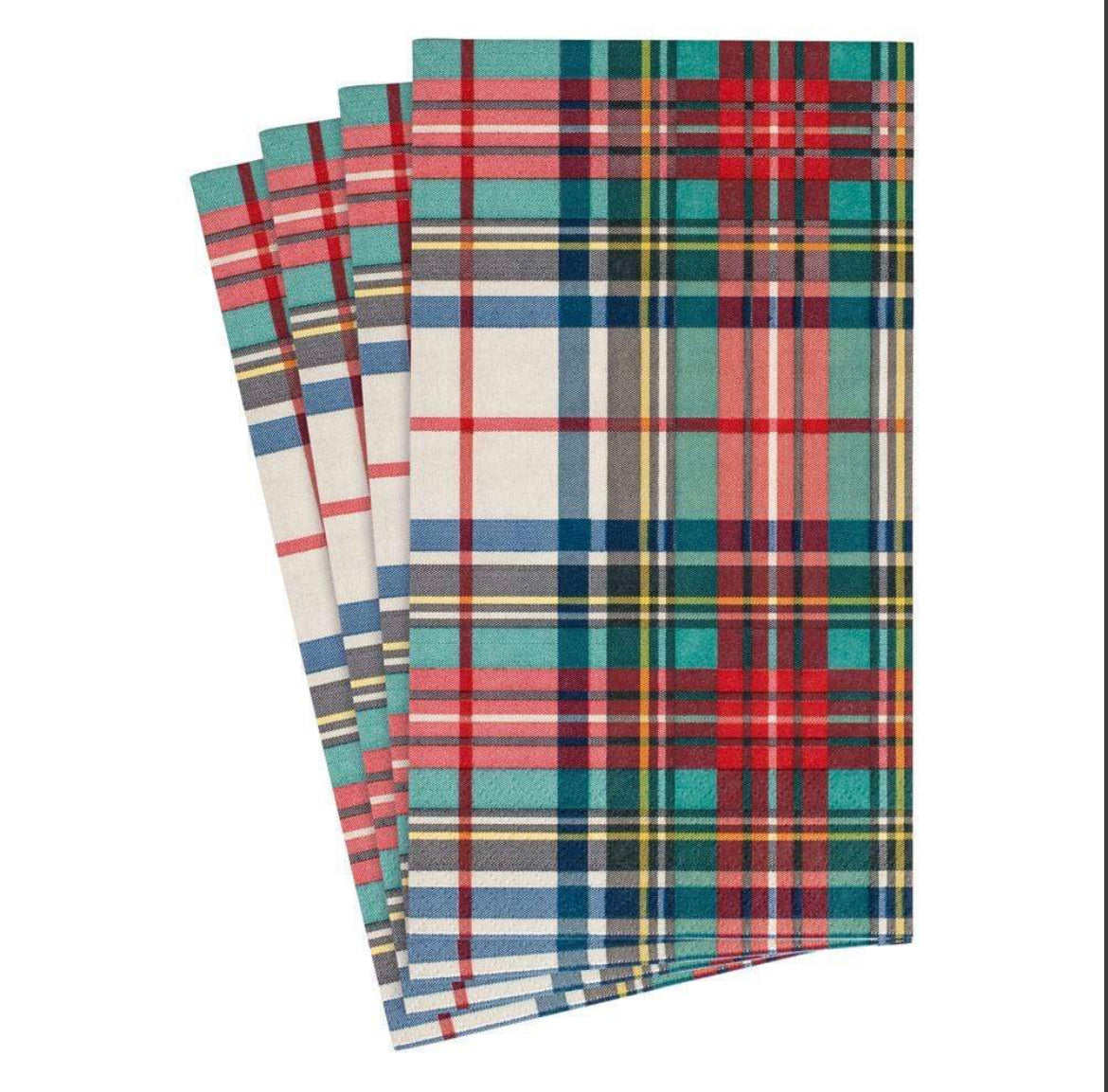 Dress Stewart Tartan Paper Guest Towel Napkins - 15 Per Package