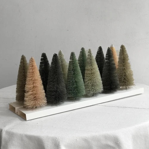 Gray Mini Bottle Brush Tree Set